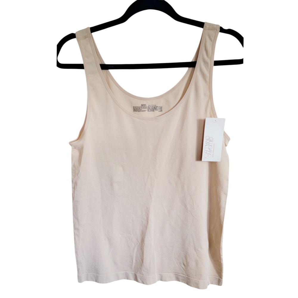 Gilligan & O'Malley XXL Seamless Tank Beige‎ Nylon Spandex 2X NWT